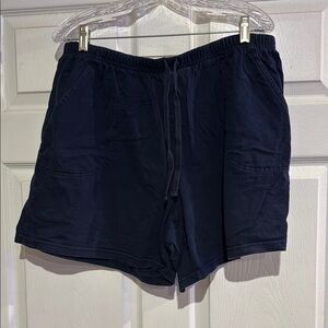 Woman’s White Stag Blue Athletic Shorts Elastic Waist